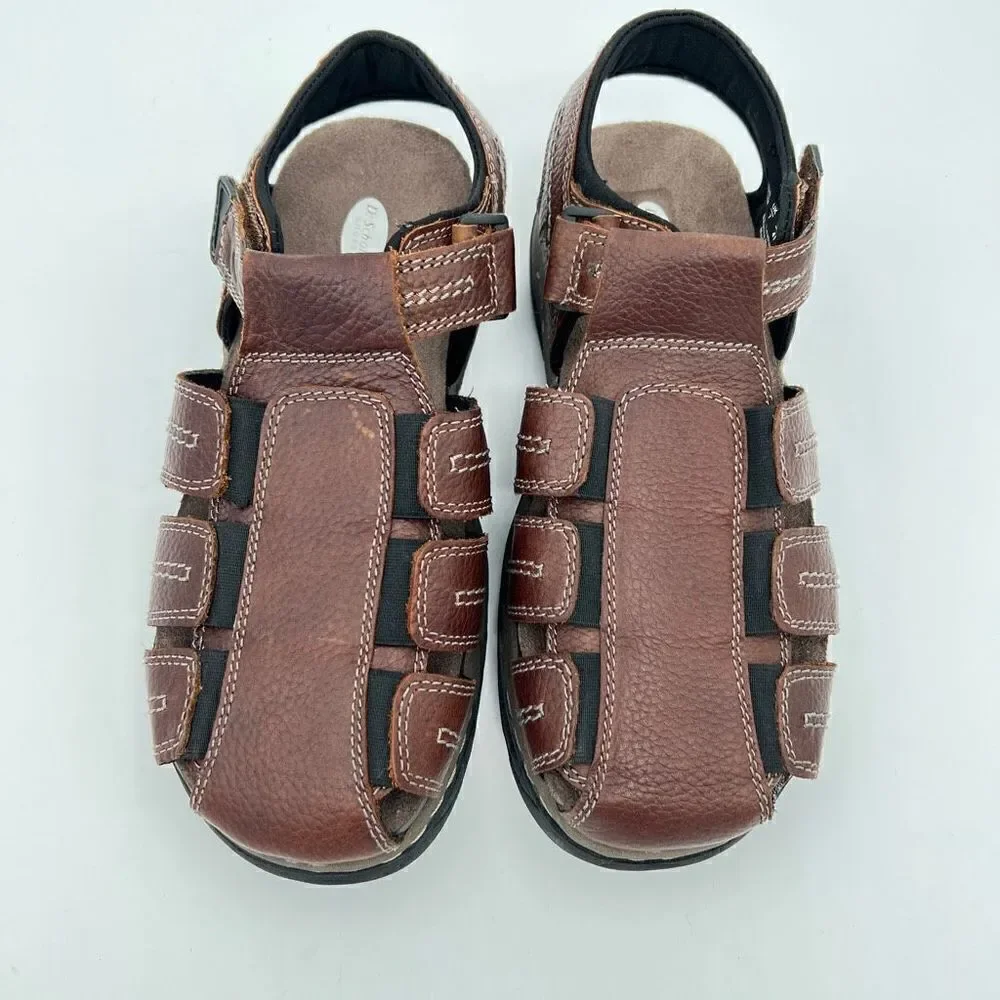 Dr. Scholl’s Men’s Memory Foam Cool Fit Comfort Sandals Size 8 Brown Fishing